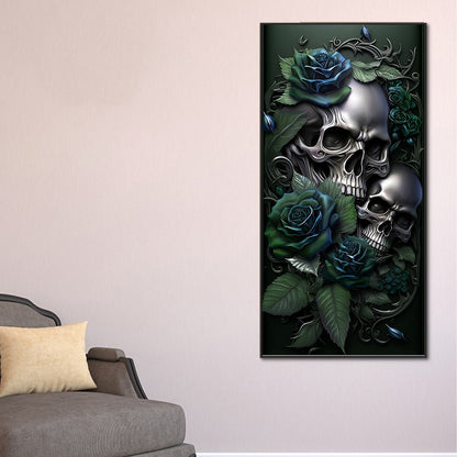 Dark Skull - Full Round Drill Diamond Painting 40*80CM