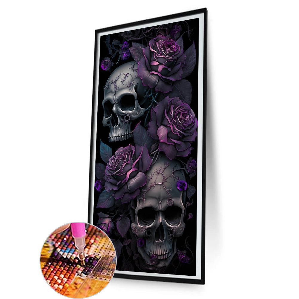 Dark Skull - Full Round Drill Diamond Painting 40*80CM
