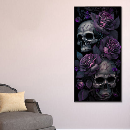 Dark Skull - Full Round Drill Diamond Painting 40*80CM
