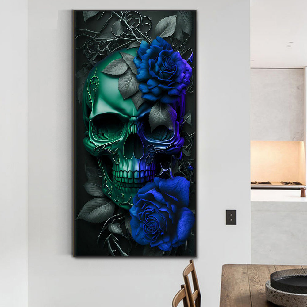 Dark Skull - Full Round Drill Diamond Painting 40*80CM