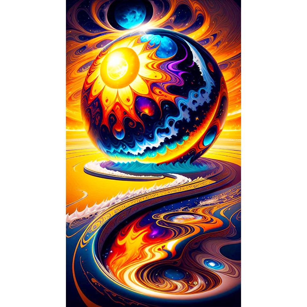 Metal Sand Ball River - Full Round Drill Diamond Painting 40*70CM