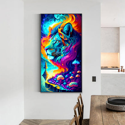 Temperament Lion - Full Round Drill Diamond Painting 40*70CM