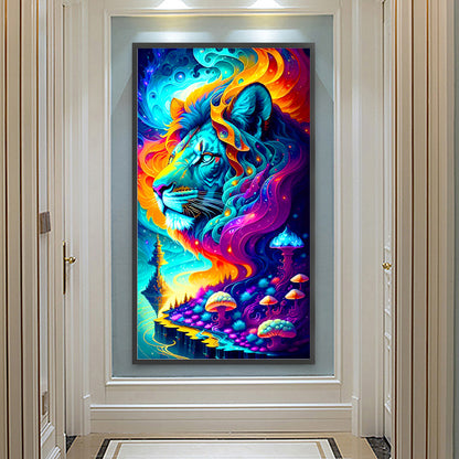 Temperament Lion - Full Round Drill Diamond Painting 40*70CM
