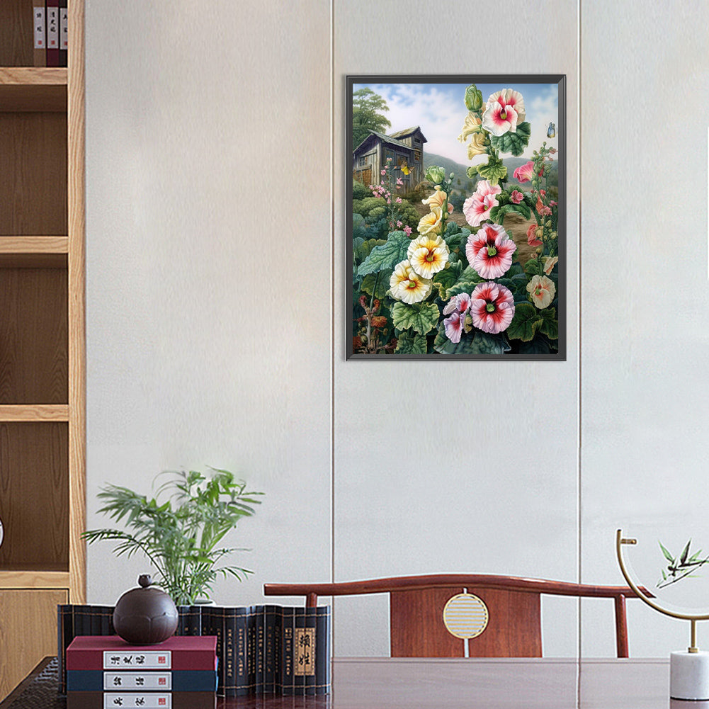 Hollyhock - Full Round Drill Diamond Painting 40*50CM