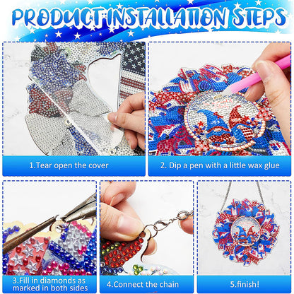 Resin Crystal Diamond Drawing Wreath Home Ornaments DIY Art Craft for Kids Adult