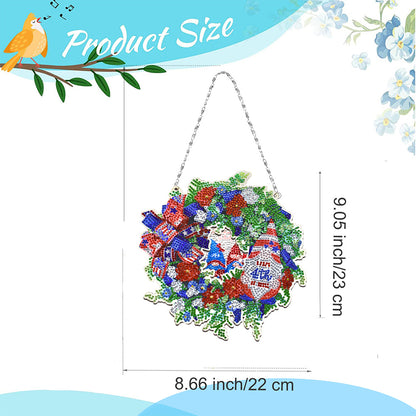 Resin Crystal Diamond Drawing Wreath Home Ornaments DIY Art Craft for Kids Adult