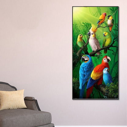 Parrot - Full Round Drill Diamond Painting 40*80CM