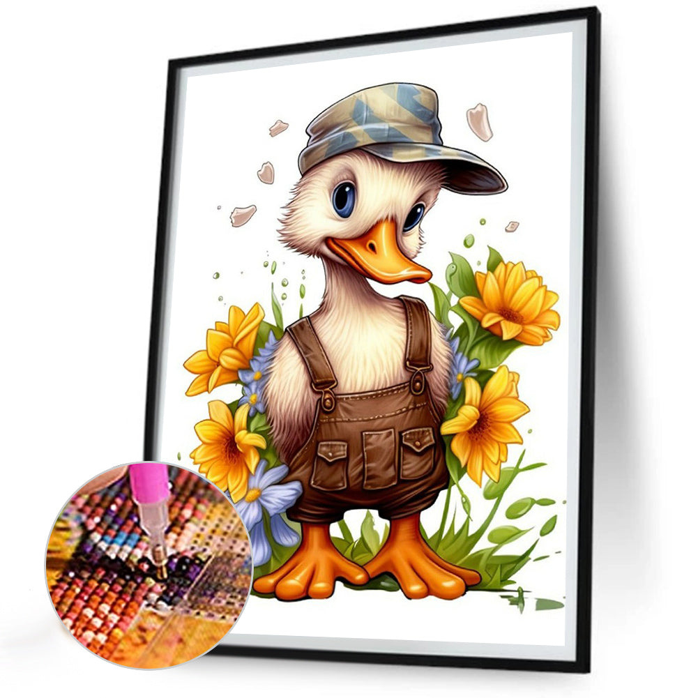 Duck In A Hat - Full Round Drill Diamond Painting 30*40CM