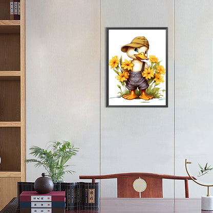 Duck In A Hat - Full Round Drill Diamond Painting 30*40CM