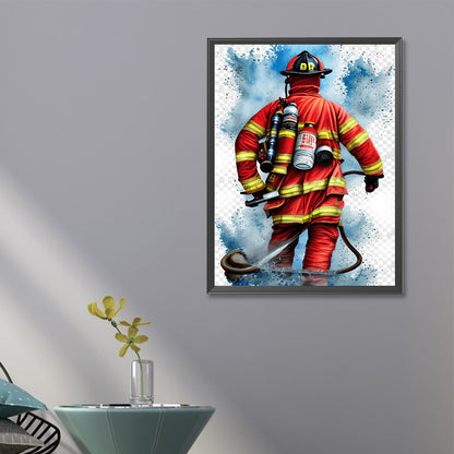 Firemen - Full Round Drill Diamond Painting 40*60CM