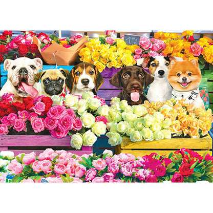 Puppy Daily - Full Round Drill Diamond Painting 70*50cm