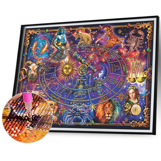 Twelve Constellations - Full Round Drill Diamond Painting 75*50cm
