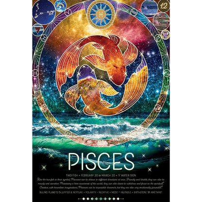 Chinese Zodiac - Pisces - Full Round Drill Diamond Painting 50*70cm