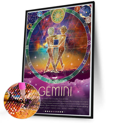 Chinese Zodiac - Gemini - Full Round Drill Diamond Painting 50*70cm