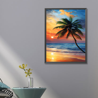 Coconut Beach - Full Round Drill Diamond Painting 40*60CM