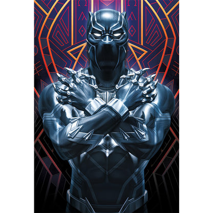 Black Panther - Full Round Drill Diamond Painting 50*70cm