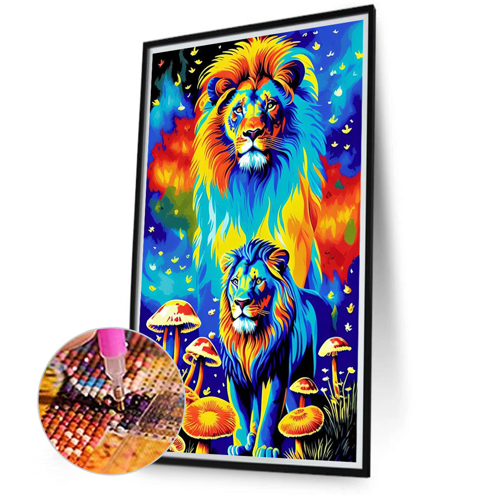 Lion King - Full Round Drill Diamond Painting 40*70CM