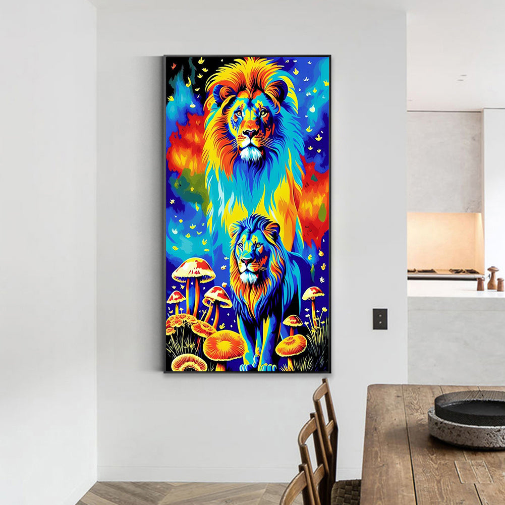 Lion King - Full Round Drill Diamond Painting 40*70CM