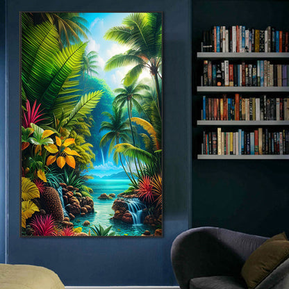 Forest Landscape - Full Round Drill Diamond Painting 50*80CM