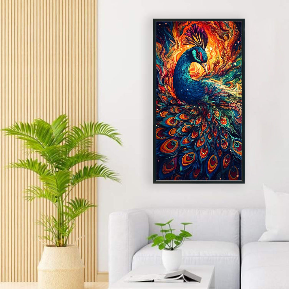 Color Peacock - Full Round Drill Diamond Painting 40*70CM