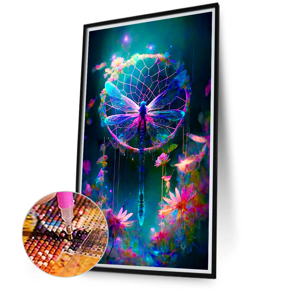 Rain And Dew Dragonfly - Full Round Drill Diamond Painting 40*70CM