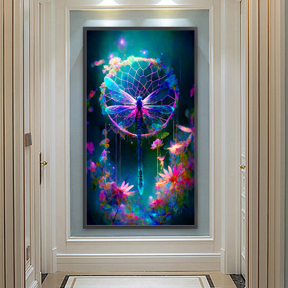 Rain And Dew Dragonfly - Full Round Drill Diamond Painting 40*70CM