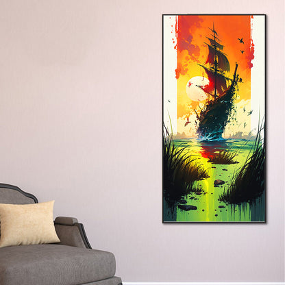Lone Shadow Sailing - Full Round Drill Diamond Painting 40*80CM