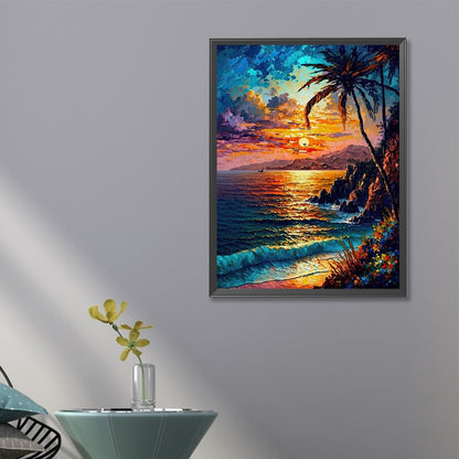 Coconut Beach - Full Round Drill Diamond Painting 40*60CM