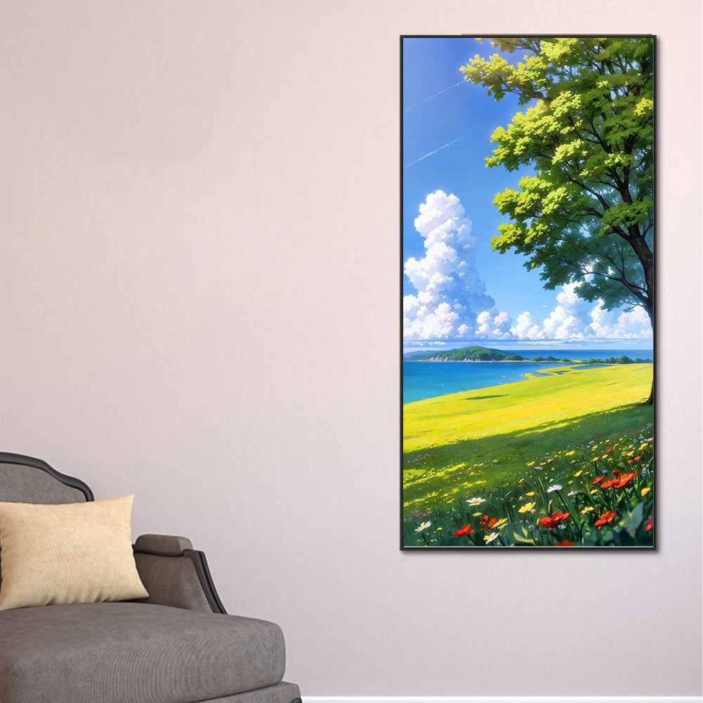 Grassland - Full Round Drill Diamond Painting 40*80CM