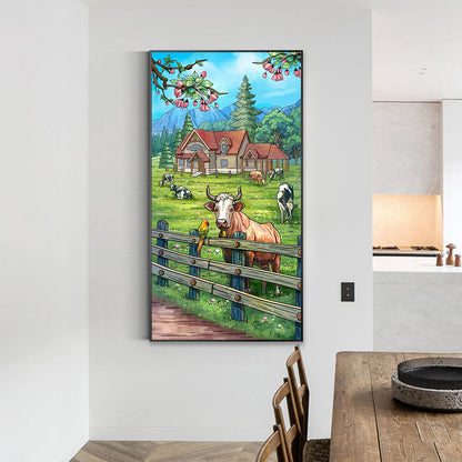 Cattle Factory - Full Round Drill Diamond Painting 40*70CM