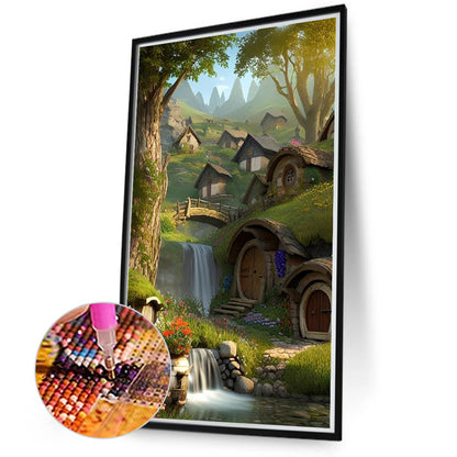 Forest Tree House - Full Round Drill Diamond Painting 50*80CM