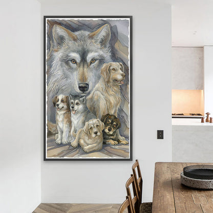 Wolf And Eagle - Full Square Drill Diamond Painting 60*100CM