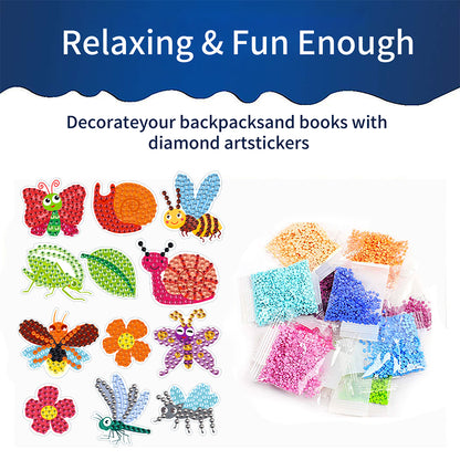 DIY Child Stickers Toy Animals Diamond Stickers Cartoon for Kids Adult Beginners