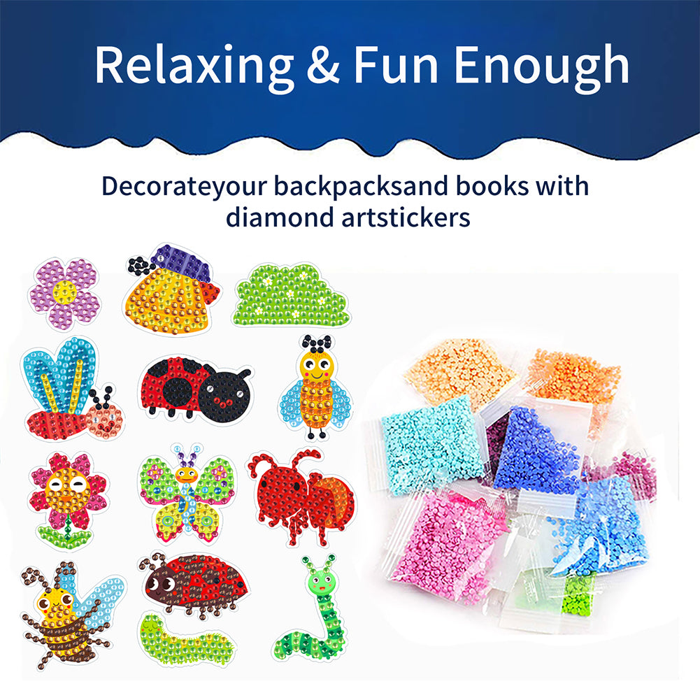 DIY Child Stickers Toy Animals Diamond Stickers Cartoon for Kids Adult Beginners