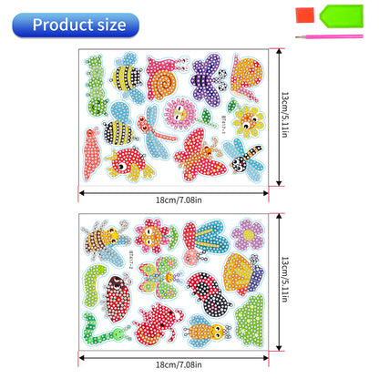 DIY Child Stickers Toy Animals Diamond Stickers Cartoon for Kids Adult Beginners