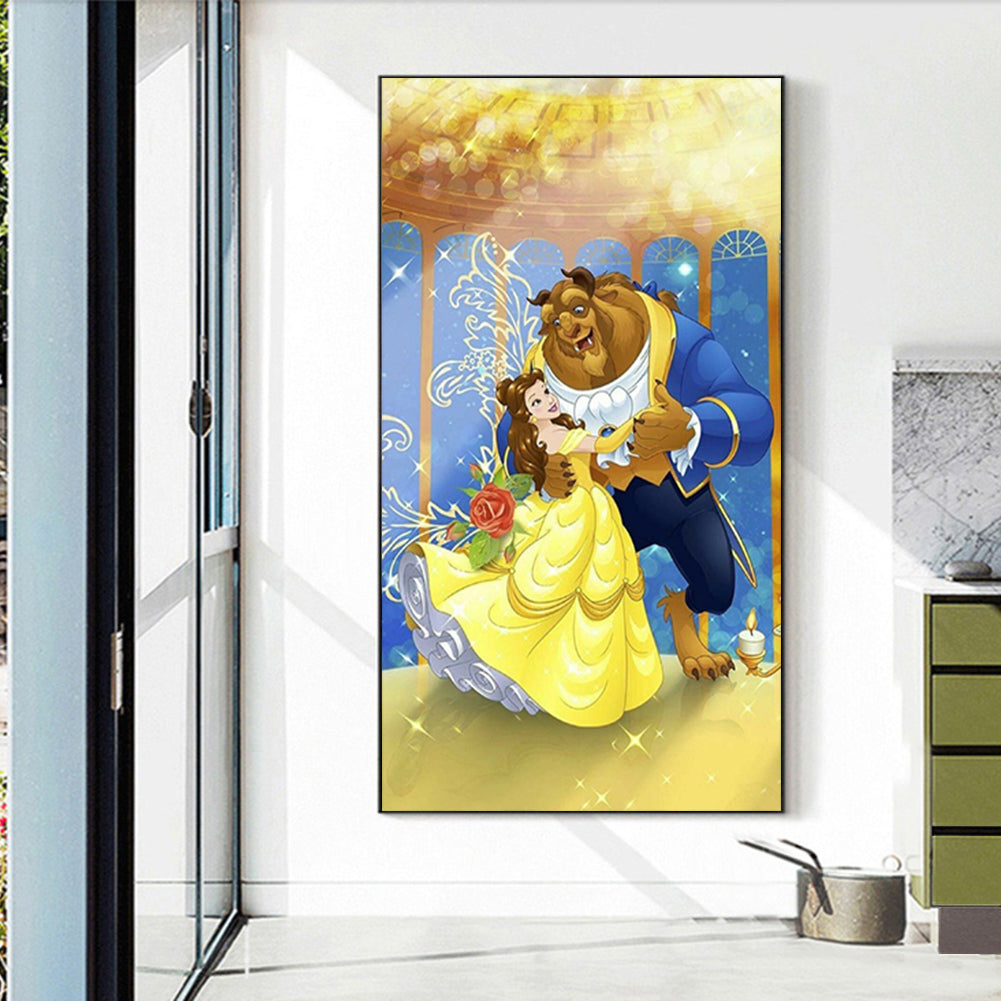 Beauty And The Beast - Full Round Drill Diamond Painting 40*70CM