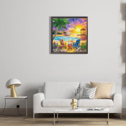 Summer Beach - Special Shaped Drill Diamond Painting 30*30CM