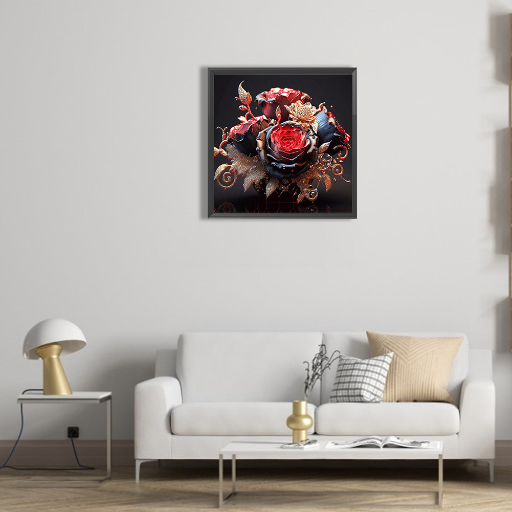 Metal Rose - Full Round Drill Diamond Painting 30*30CM