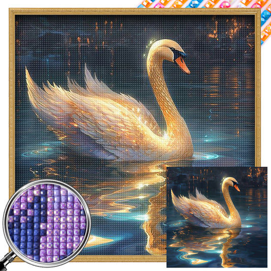 Golden Swan - AB Square Drill Diamond Painting 40*40CM