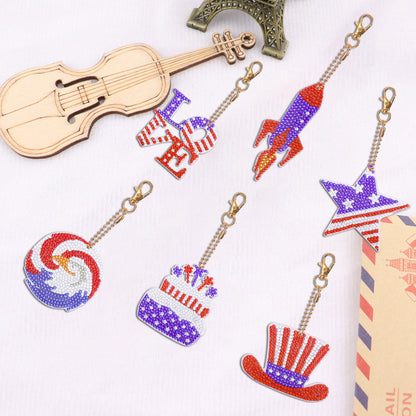 DIY Diamond Art Key Rings Double Sided Special Shaped for Kids Adult Home Party