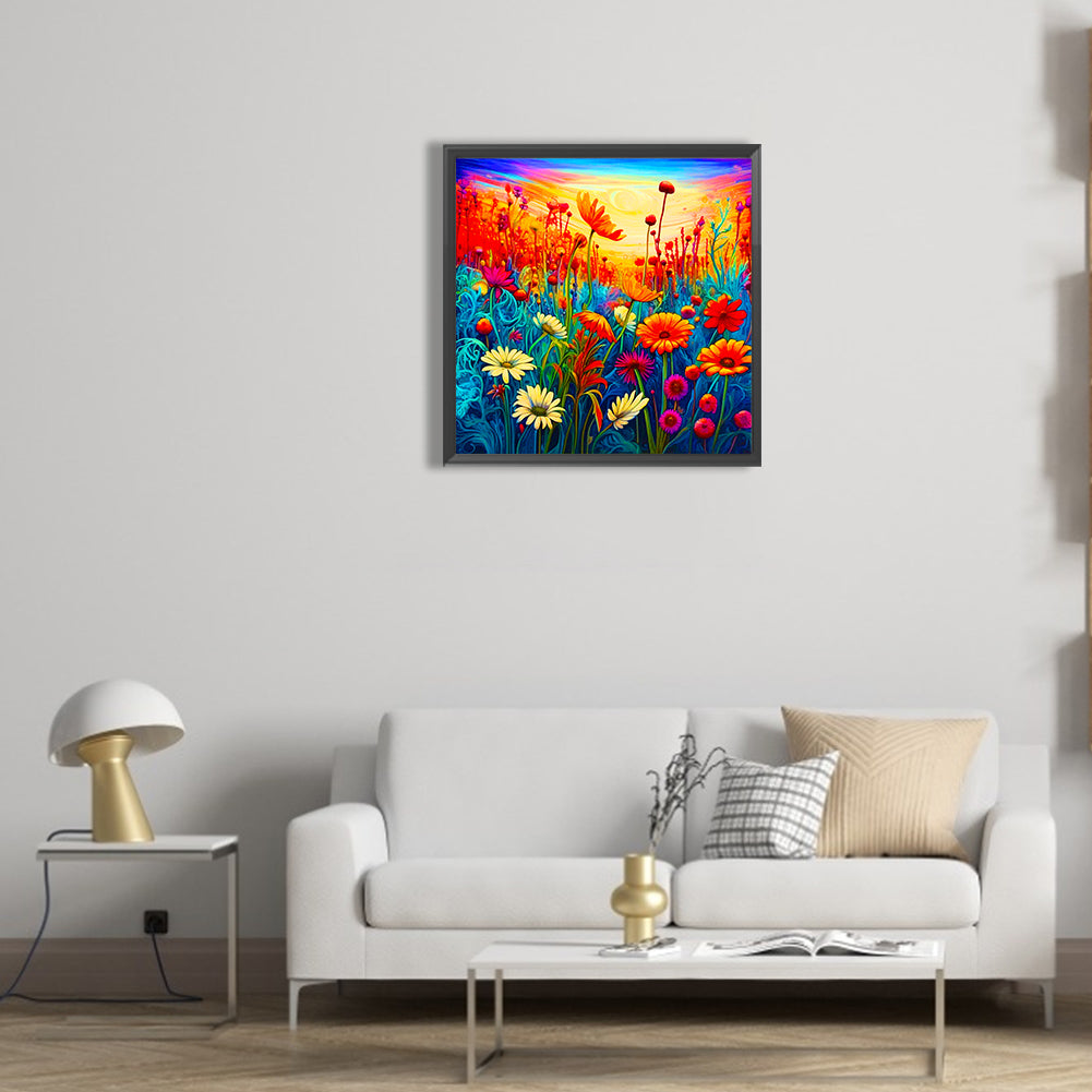 Daisy Field - Full Round Drill Diamond Painting 30*30CM