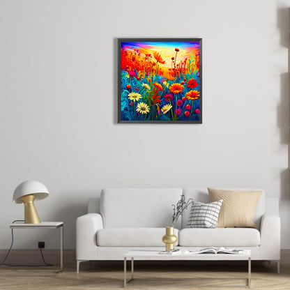 Daisy Field - Full Round Drill Diamond Painting 30*30CM