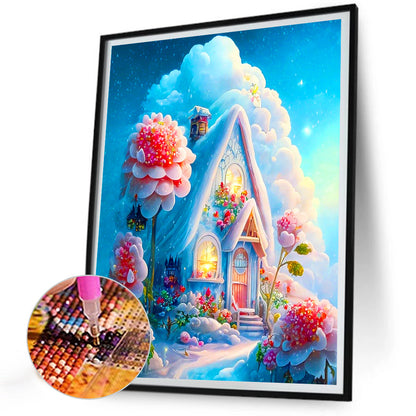 Seaside Cottage - Full Round Drill Diamond Painting 30*40CM
