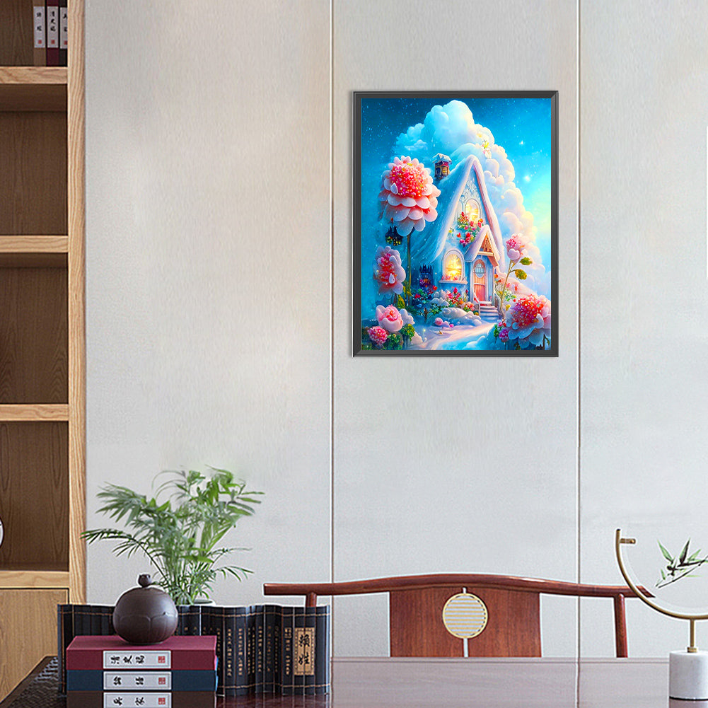 Seaside Cottage - Full Round Drill Diamond Painting 30*40CM