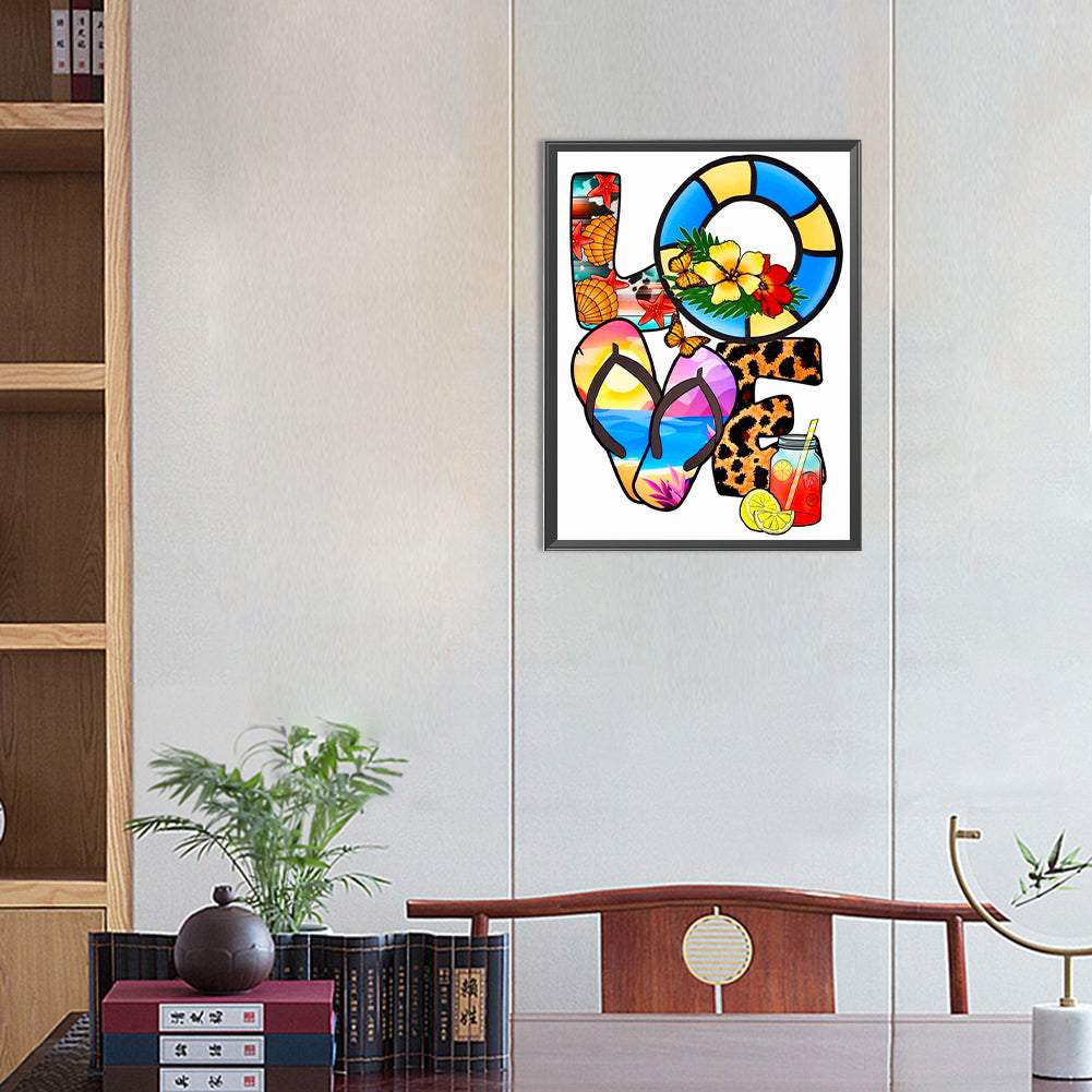Summer Love - Full Round Drill Diamond Painting 30*40CM