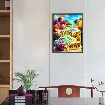 Colorful Building - Full Round Drill Diamond Painting 30*40CM