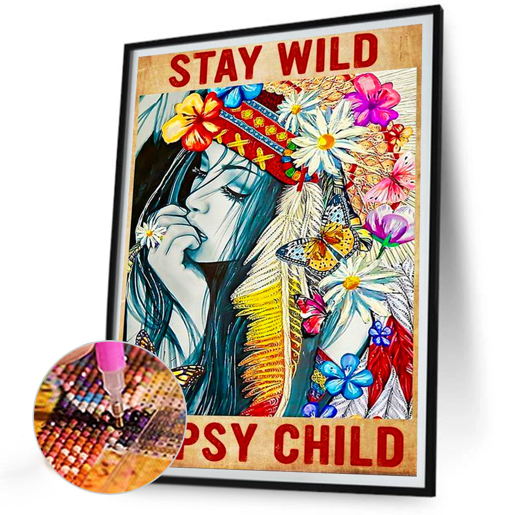 Stay Wild - Full Round Drill Diamond Painting 30*40CM