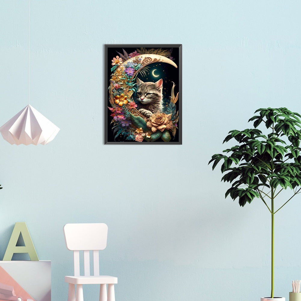 Kitten - Full Round Drill Diamond Painting 30*40CM