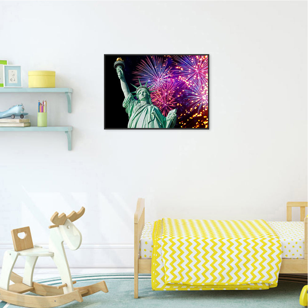 Statue Of Liberty - Full Round Drill Diamond Painting 40*30CM