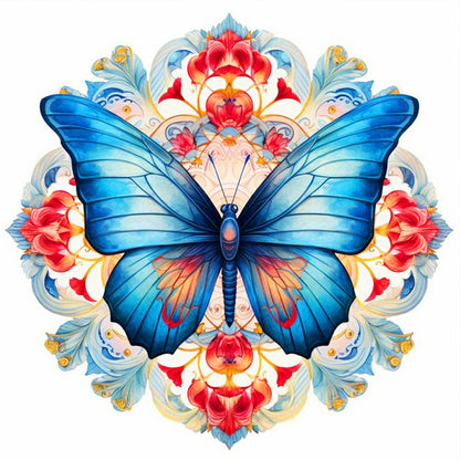 Butterfly - Full Round Drill Diamond Painting 30*30CM